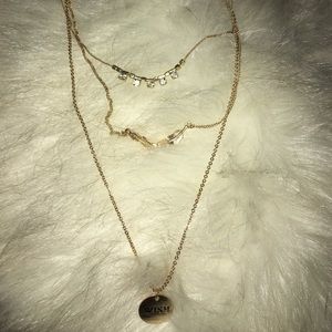 gold and silver necklace